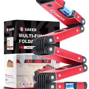 Saker Multi-function Foldable Level, 28-Inch Leveler Tool,Gifts for Men,Multi-Angle Measurement