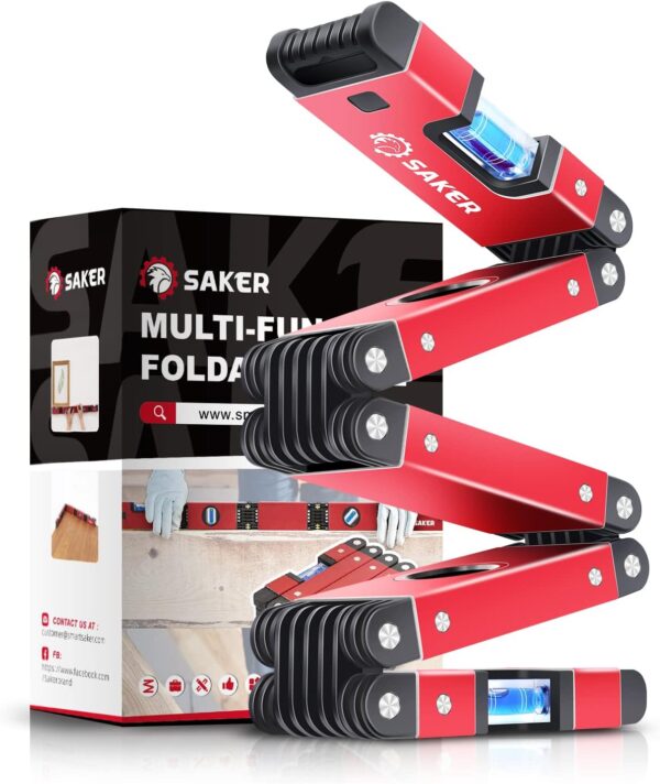 Saker Multi-function Foldable Level, 28-Inch Leveler Tool,Gifts for Men,Multi-Angle Measurement