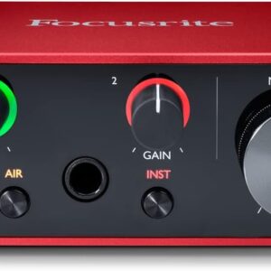 Focusrite Scarlett Solo 3rd Gen USB Audio Interface for Guitarists, Vocalists, Podcasters or Producers to record and playback studio quality sound